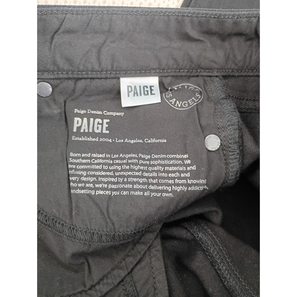 NWT PAIGE Skyline Skinny Jeans 30x31 Black Ink Transcend Denim USA $229 - Picture 14 of 16